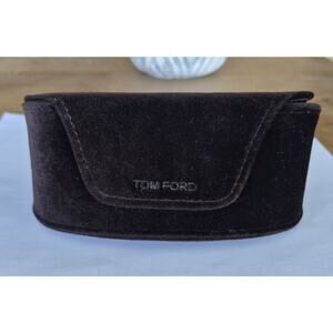 TOM FORD Brown Velvet Large Sunglasses Eyeglasses Semi- Hard Case